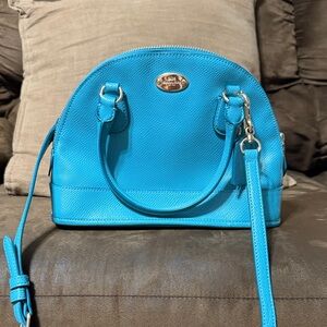 Coach Blue Leather Crossbody Handbag